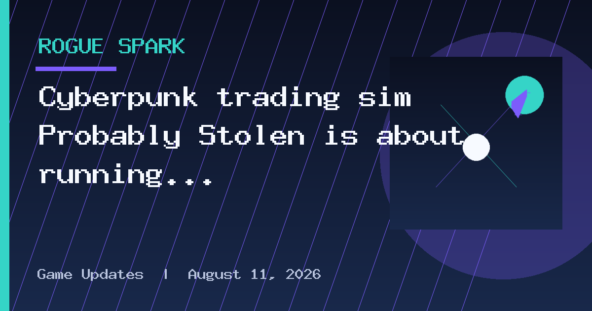 Cyberpunk trading sim Probably Stolen is about running a kiosk in a space