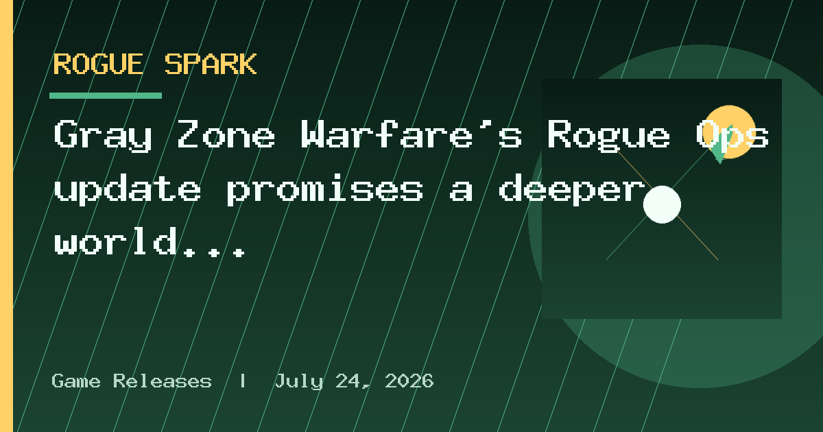 Gray Zone Warfare’s Rogue Ops update promises a deeper world of tacsim warfare