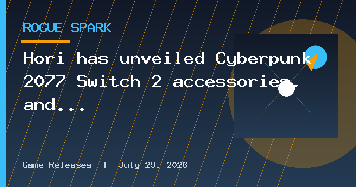 Hori has unveiled Cyberpunk 2077 Switch 2 accessories, and they're already out