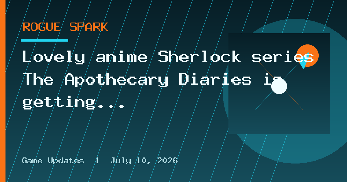Lovely anime Sherlock series The Apothecary Diaries is getting a PC game