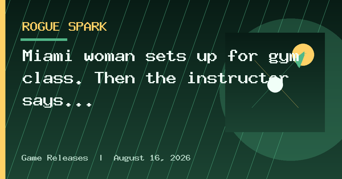 Miami woman sets up for gym class. Then the instructor says something that makes
