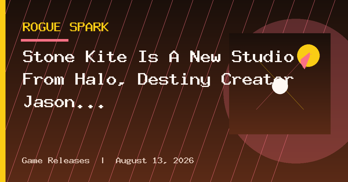 Stone Kite Is A New Studio From Halo, Destiny Creator Jason Jones And Author