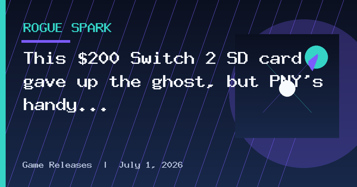 This $200 Switch 2 SD card gave up the ghost, but PNY's handy fix