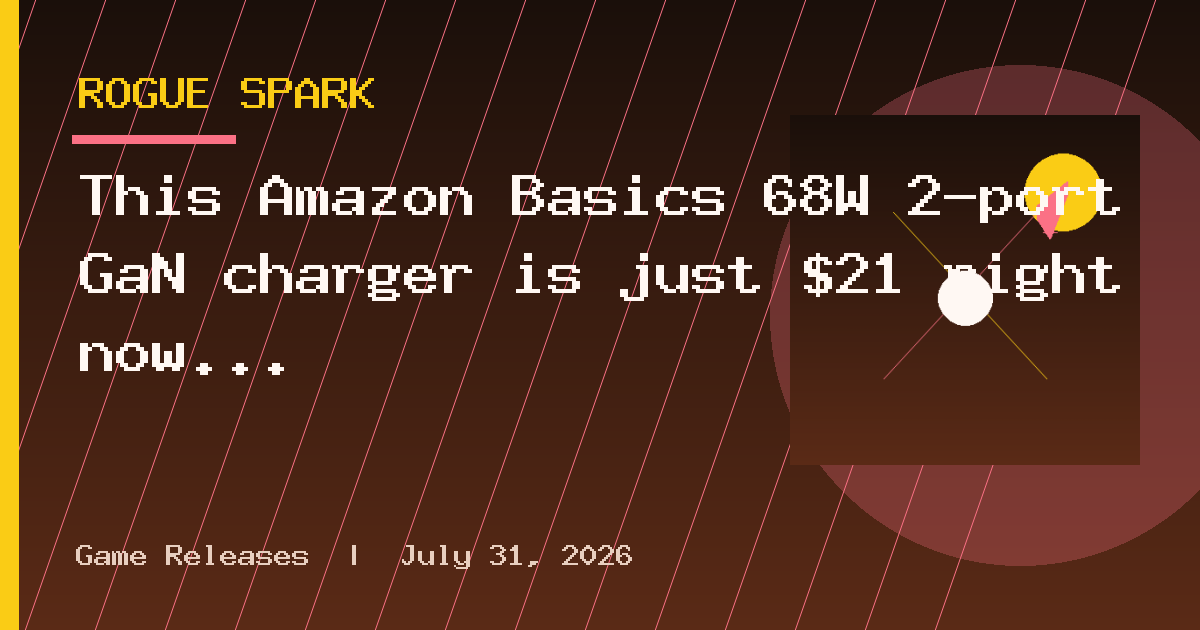 This Amazon Basics 68W 2-port GaN charger is just $21 right now