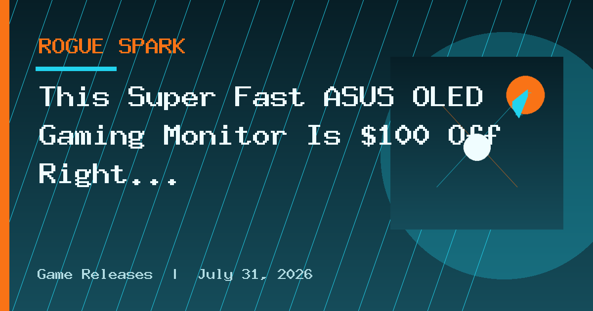 This Super Fast ASUS OLED Gaming Monitor Is $100 Off Right Now